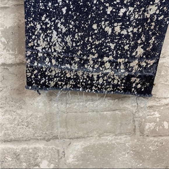 Anthropologie Level 99 Galaxy Holographic Splatter Skinny Jeans - Picture 4 of 8